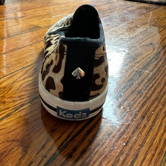 Keds Kate Spade Double Decker Leopard-print Calf Hair Sneakers, Size 6 - Picture 10 of 12